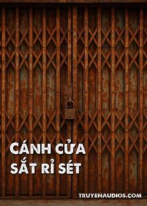 cánh cửa sắt rỉ sét