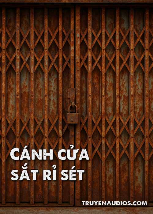 cánh cửa sắt rỉ sét